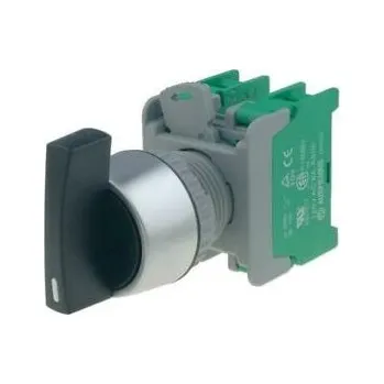 vypínač AUSPICIOUS Přepínač: otočný 1-polohové NO x2 3A/230VAC 22mm černá IP65