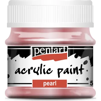 Výtvarná barva Pentart - akrylové barvy PERLEŤOVÉ 50 ml Barvy Pentart: růžová