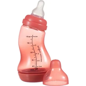 Kojenecká láhev Difrax Kojenecká S-lahvička antikolik Koralová 170ml