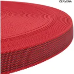RAK-Brno Stopovačka pogumovaná - červená Délka: 50 m, Ucho: Ano, Šířka: 20 mm