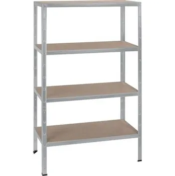 Dílenský regál Kovový regál Schulte R7103-04-09 1800x900x400 mm, 4 police, nosnost 1000 kg, granit