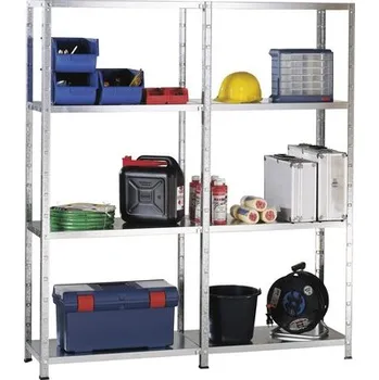 Dílenský regál Kovový regál rozšiřovací Schulte 4511-V 1800x1400x500 mm, 8 polic, nosnost 680 kg, pozinkovaný