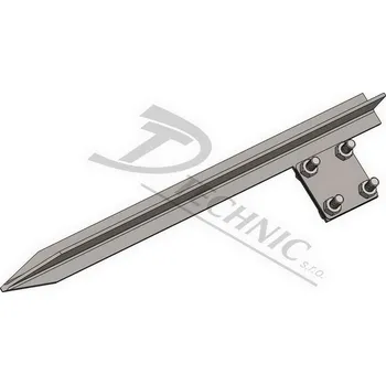Hromosvod ZPT 10 Zemnící profilová tyč se svorkou - 1000 mm DT TECHNIC 104090