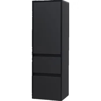 Koupelnový nábytek Opto koupelnová skříňka vysoká 125 cm, levé otevírání, černá CN944L