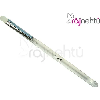 Kosmetický štětec Štětec na gel #8 - bílý,čirý