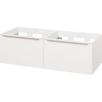 Mailo, koupelnová skříňka 121 cm, bílá, úchytka: chrom CN518S