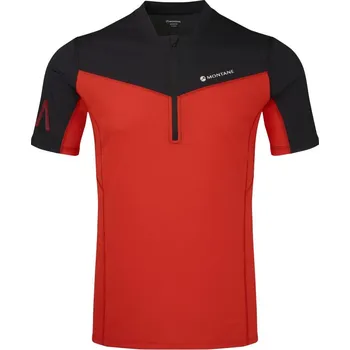 Pánské tričko Triko MONTANE Dragon Zip Barva: Flag red, Velikost: L