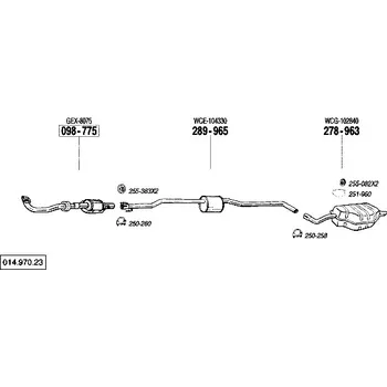 Katalyzátor katalyzátor výroba AS/BM Bosal 99-781A