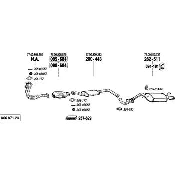 Katalyzátor katalyzátor výroba AS/BM Bosal 99-684A