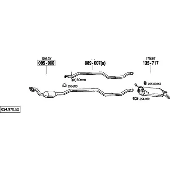 Katalyzátor katalyzátor výroba AS/BM Bosal 99-006A