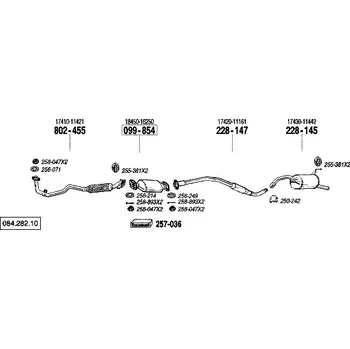 Katalyzátor katalyzátor výroba AS/BM Bosal 99-854A