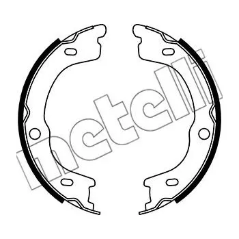 Brzdový systém Sada brzdových čelistí, parkovací brzda METELLI 53-0740