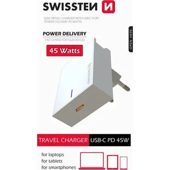 Nabíječka SWISSTEN 22050400 - neoriginální BARVA - bílá