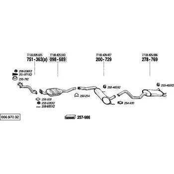 Katalyzátor katalyzátor výroba AS/BM Bosal 99-689A