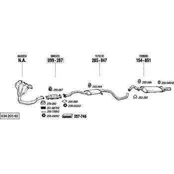 Katalyzátor katalyzátor výroba AS/BM Bosal 99-287A