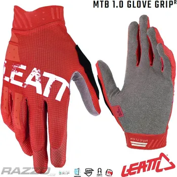 Cyklistické rukavice Rukavice na kolo Leatt MTB 1.0 GripR Glove Chilli 2022 10 - L