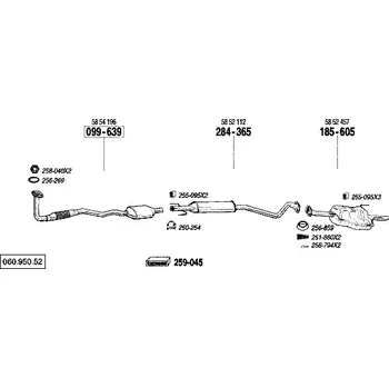 Katalyzátor katalyzátor výroba AS/BM Bosal 99-639A