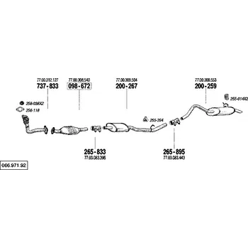 Katalyzátor katalyzátor výroba AS/BM Bosal 99-403A