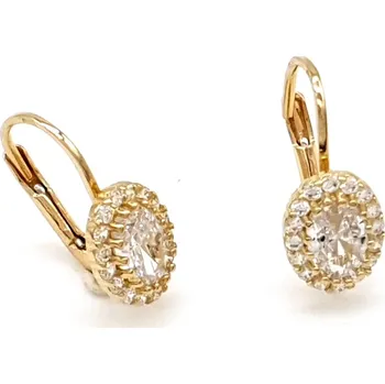 Náušnice Zlaté náušnice osazené zirkony