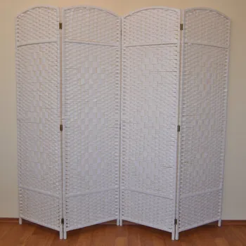 Paraván Axin Trading s.r.o. Paravan provázkový čtyřdílný barva bílá