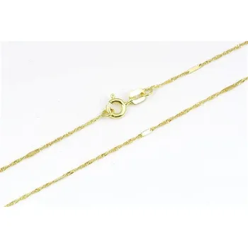 Řetízek Zlatý řetízek singapore s ploškou ZLR1287F + DÁREK ZDARMA