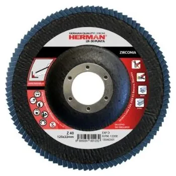 Brusný kotouč Lamelový kotouč HERMAN LR-30 PUNTA na nerez 125mm Z80 - 1ks