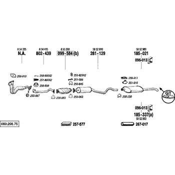 Katalyzátor katalyzátor výroba AS/BM Bosal 99-584A