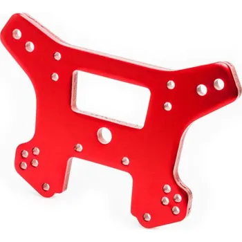 RC vybavení 1:8 Traxxas Sledge: Věž předních tlumičů hliníková, červeně eloxovaná