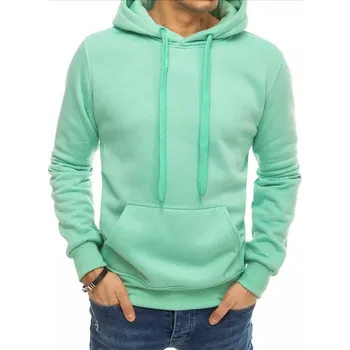 Pánské oblečení Pánská mikina s kapucí mátová Dstreet BX4946 M