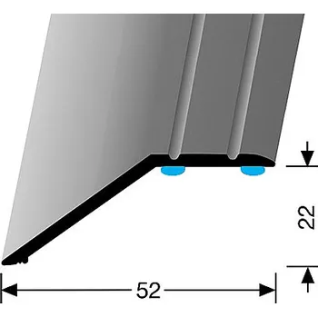 Stavební profil Přechodový ukončovací profil pro krytiny do 22 mm (samolepící) | Küberit 245 SK Im. nerezu F2