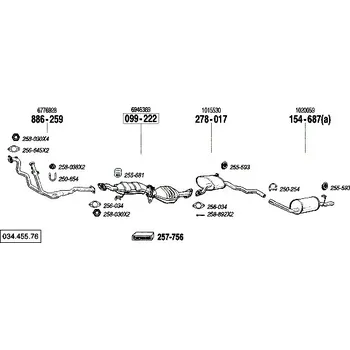 Katalyzátor katalyzátor výroba AS/BM Bosal 99-222A