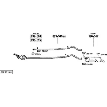 Katalyzátor katalyzátor výroba AS/BM Bosal 99-504A