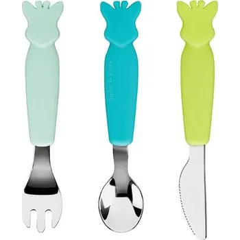 dětská jídelní sada VULLI Set příborů žirafa Sophie Fresh Touch