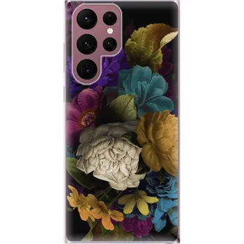 Pouzdro na mobilní telefon Odolné silikonové pouzdro iSaprio - Dark Flowers - Samsung Galaxy S22 Ultra 5G