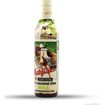 Mošt hroznový bílý 100% 0,75L MATYŠÁK