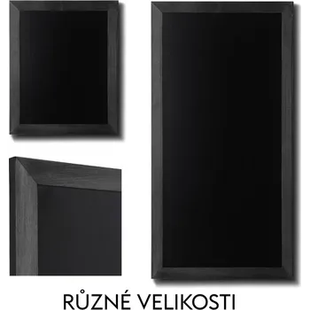 Kancelářský nábytek Reklamní Dřevěná křídová tabule s černým rámem Formát 60x80 cm (CHBBL60x80)