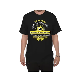 Pánské tričko Tričko - Už nejsem nejmladší 50 let Barva: Černá, XXXL