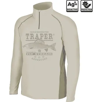 Rybářské oblečení Triko Traper Sweat Shirt Trout Grayling Light Olive