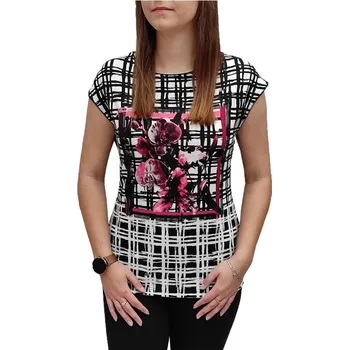 Pánské tílko Tílko Pratto černé s růžovým květem velikost pratto: 46