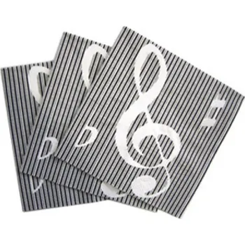 Papírový kapesník Music Gift Company Papírové ubrousky - Houslový klíč + křížek a béčko (33x33)