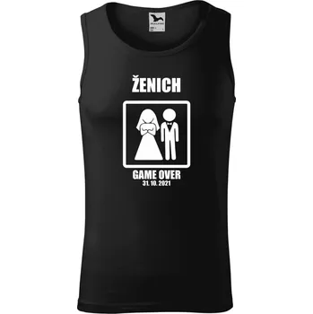 Pánské tílko Pánské tílko Game over - ženich s datem