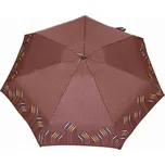 Skládací deštník střední Čára, hnědá