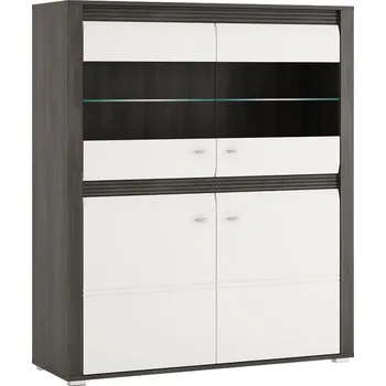 Knihovna ArtExt Vitrína SEVILLA TYP 33 | s LED osvětlením