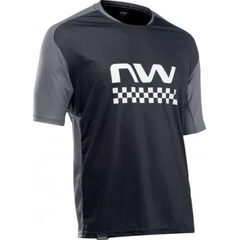 cyklistický dres Northwave Edge Man Jersey Short Sleeve, Black/Dark Gr Velikost M
