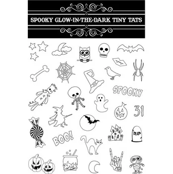 Odstranitelné tetování Hallowenské tetovačky svítící ve tmě - sada 1