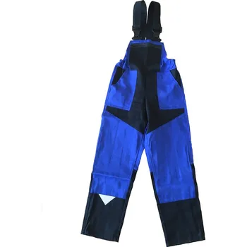 pracovní kraťasy M+P DAVID Dětské pracovní kalhoty s laclem modro / černé 116