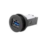 HARTING Zásuvka USB 3.0 A/A 22mm IP20 barva černá -25÷70C Ø22,3mm