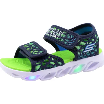 Chlapecké sandály SKECHERS Dětské svítící sandále, sandálky SKECHERS, model 402003L/NVLM Velikost dětských bot: 29