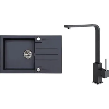 Granitový dřez Alveus Rock 130 + baterie Afra černý 91