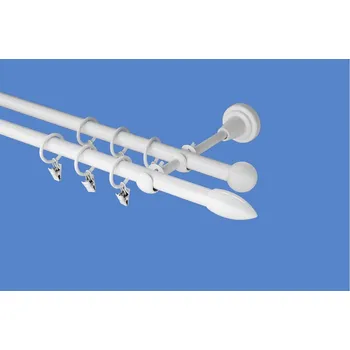 Garnýž Garnýž kovová 220 cm dvouřadá - dvojitá 16 Špice bílá